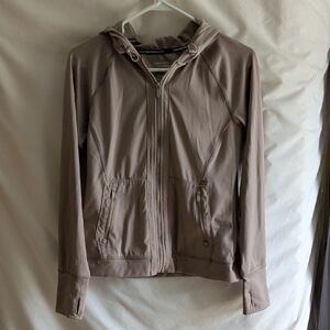 Calvin Klein PerformanceWomen's Taupe Hooded Zip-Up Jacket